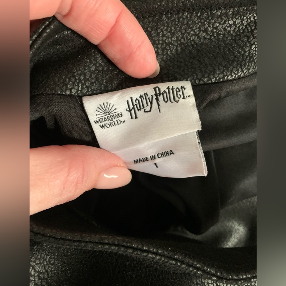 Torrid Harry Potter Faux Suede Deathly Hallows Black Coat 1 - Picture 5 of 7